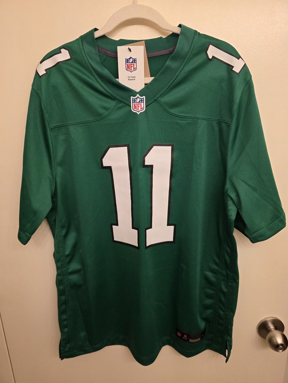 Philadelphia Eagles AJ Brown Kelly Green Nike Jersey